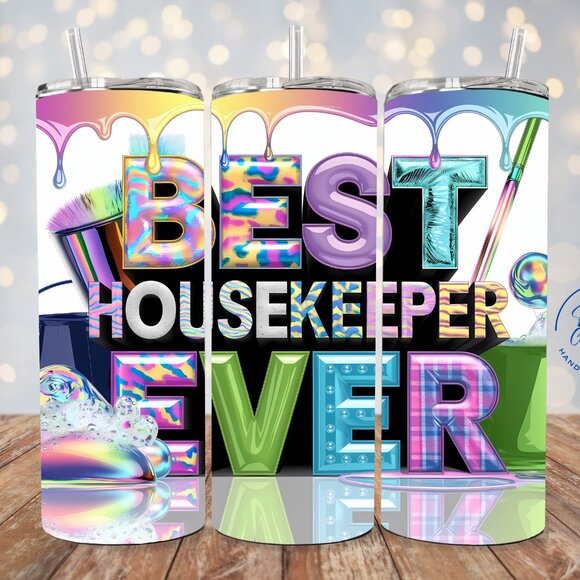 The Best Housekeeper Ever Tumbler, Housekeeper appreciation, Housekeeper Gift - Picture 1 of 7